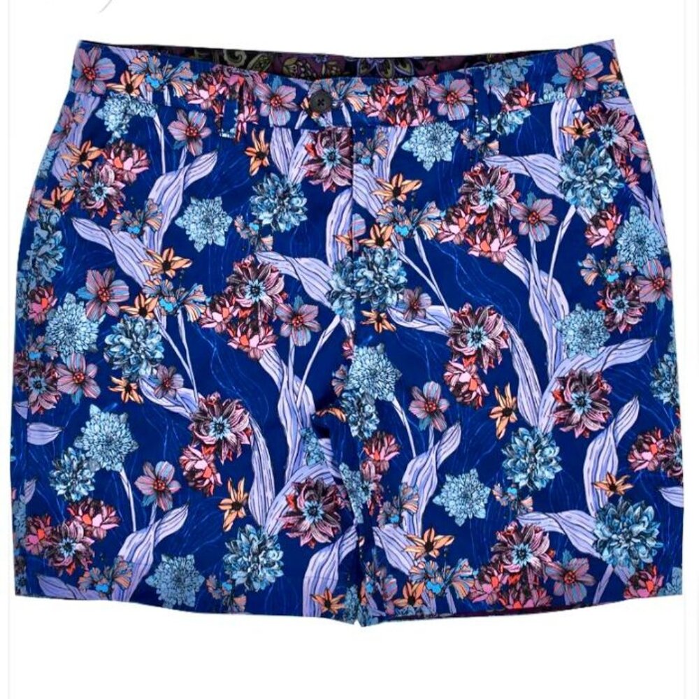 NWT - Lords of Harlech John Short Ocean Floral Navy